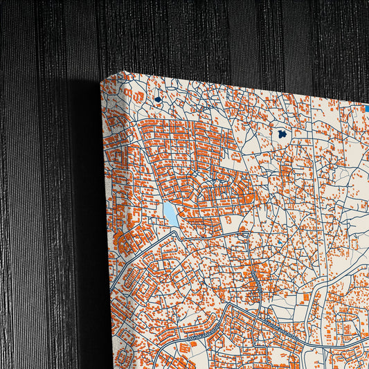 Dodoma Tanzania Colorful City Map Canvas Print Detail