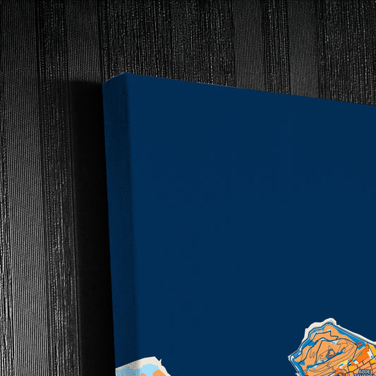 Donostia / San Sebastián Spain Colorful City Map Canvas Print Detail