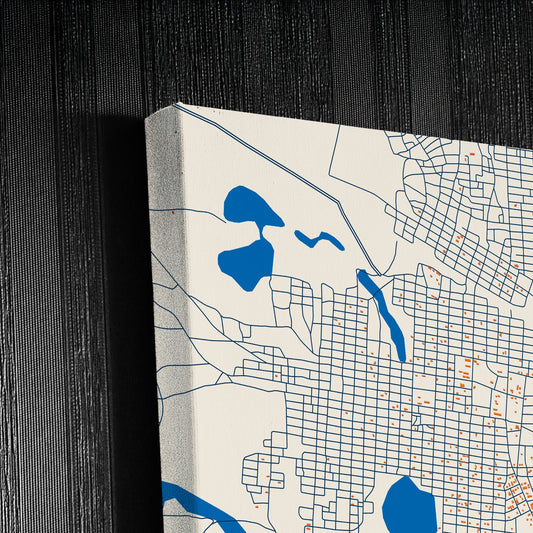 El Daein Sudan Colorful City Map Canvas Print Detail