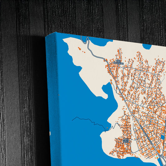 El Limon Venezuela Colorful City Map Canvas Print Detail