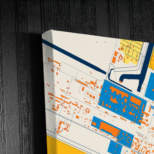 Енергодар Ukraine Colorful City Map Canvas Print Detail