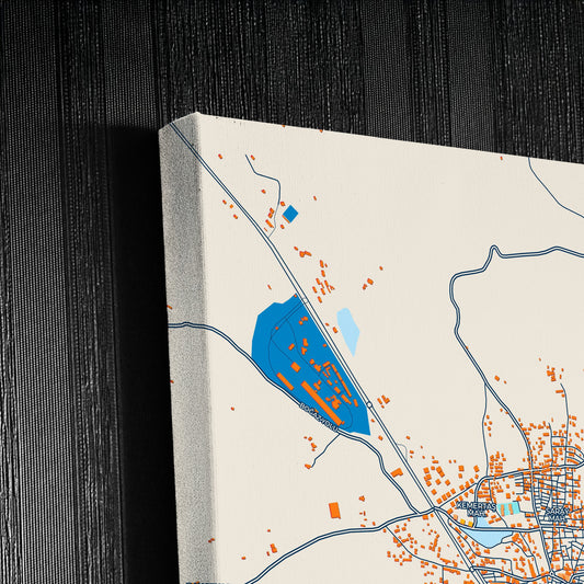 Ergani Turkey Colorful City Map Canvas Print Detail