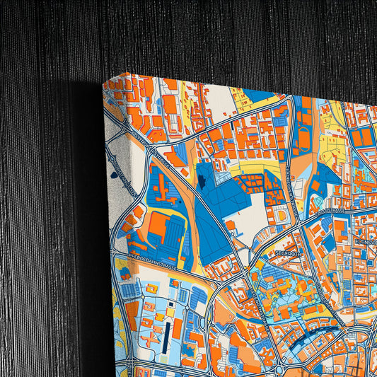 Essen Germany Colorful City Map Canvas Print Detail