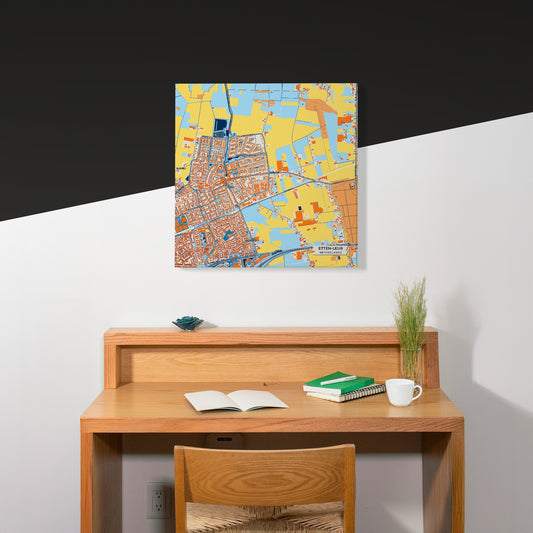 Etten-Leur Netherlands Colorful City Map Canvas Print Scene