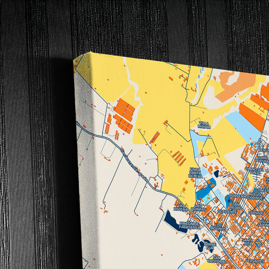 Facatativa Colombia Colorful City Map Canvas Print Detail