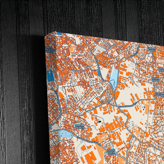 Ferraz De Vasconcelos Brazil Colorful City Map Canvas Print Detail