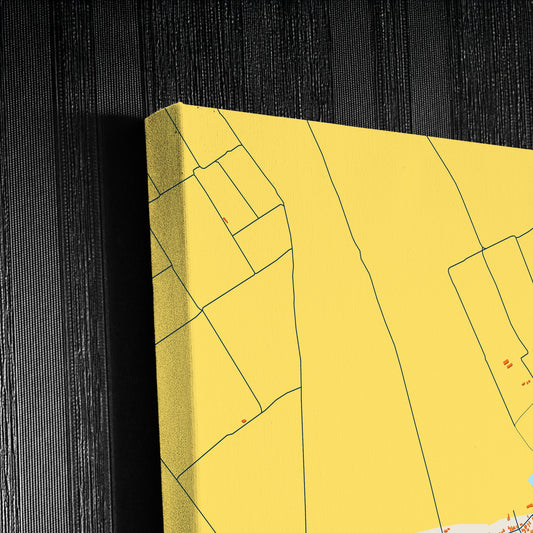 Fetești Romania Colorful City Map Canvas Print Detail