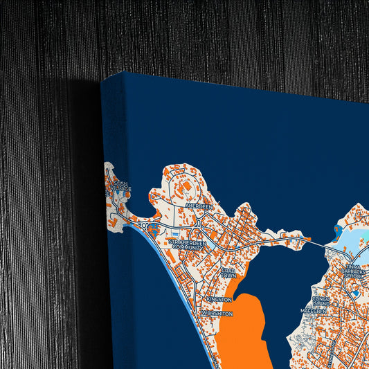 Freetown Sierra Leone Colorful City Map Canvas Print Detail