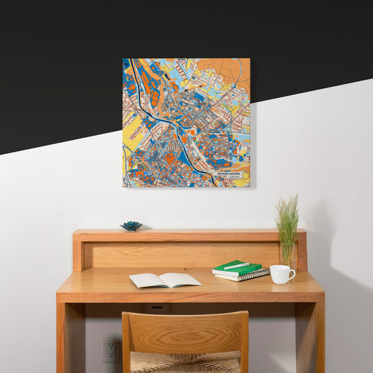 Frýdek-Místek Czechia Colorful City Map Canvas Print Scene