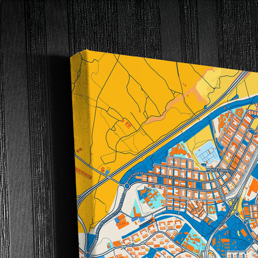 Fuencarral-El Pardo Spain Colorful City Map Canvas Print Detail