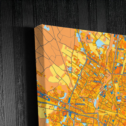 Gallarate Italy Colorful City Map Canvas Print Detail