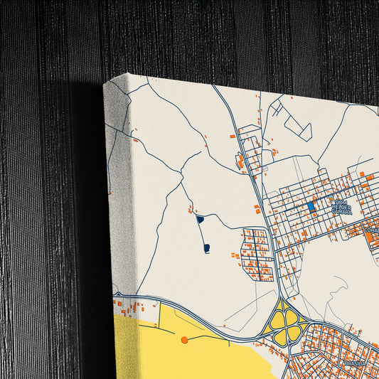 Garanhuns Brazil Colorful City Map Canvas Print Detail