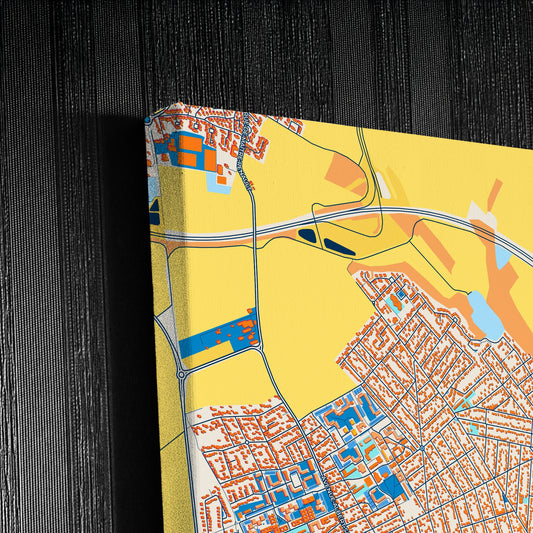 Goussainville France Colorful City Map Canvas Print Detail