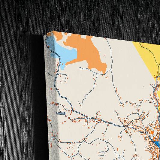 Gračanica Bosnia And Herzegovina Colorful City Map Canvas Print Detail