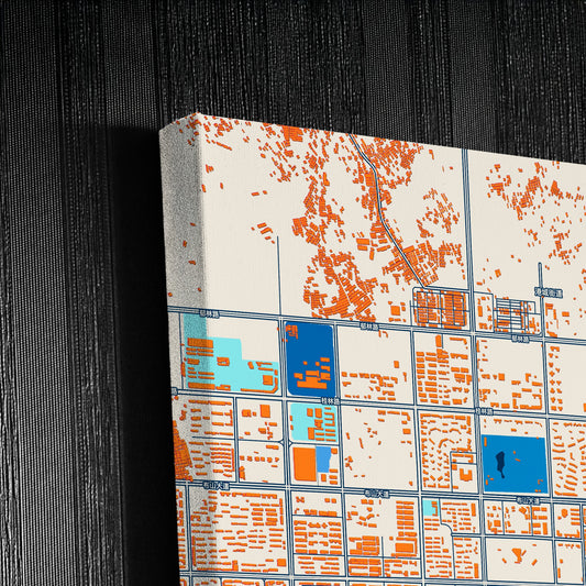 Guigang China Colorful City Map Canvas Print Detail