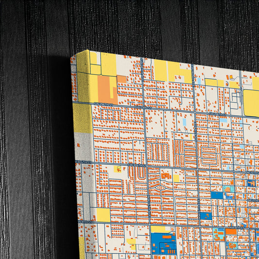 Homestead Florida Colorful City Map Canvas Print Detail