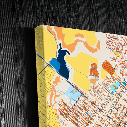Хоркі Belarus Colorful City Map Canvas Print Detail