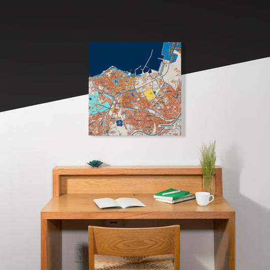 İskenderun Turkey Colorful City Map Canvas Print Scene