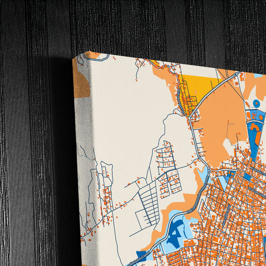 Juazeiro Do Norte Brazil Colorful City Map Canvas Print Detail