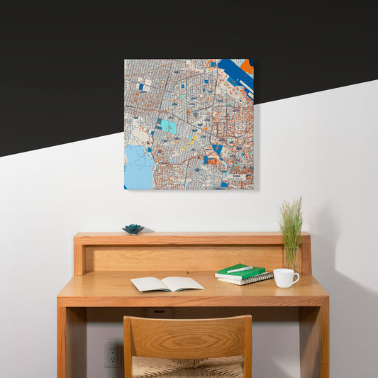 Juba South Sudan Colorful City Map Canvas Print Scene