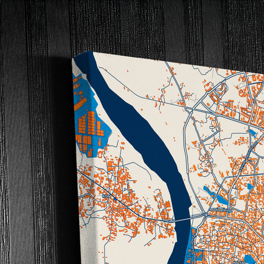 Kalyan-Dombivli India Colorful City Map Canvas Print Detail