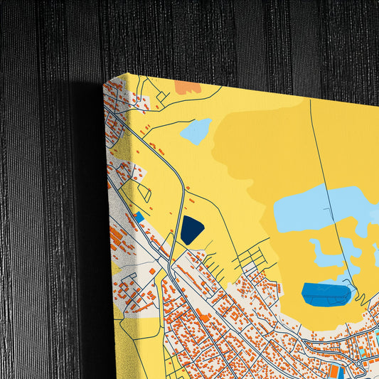 Khashuri Georgia Colorful City Map Canvas Print Detail