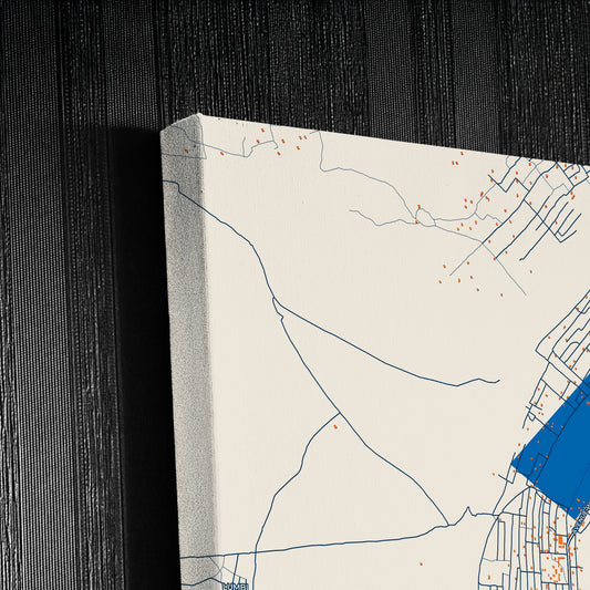 Kikwit Dr Congo Colorful City Map Canvas Print Detail