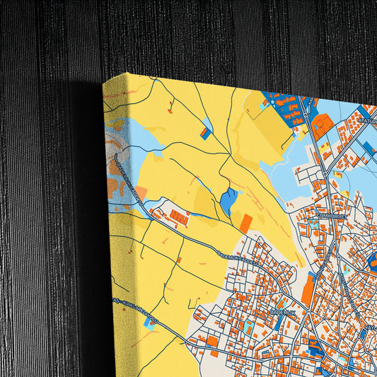 Kirklareli̇ Turkey Colorful City Map Canvas Print Detail