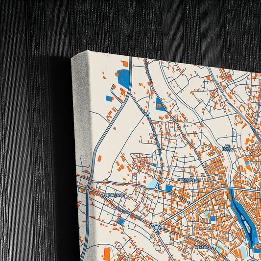 Kirşehi̇r Turkey Colorful City Map Canvas Print Detail