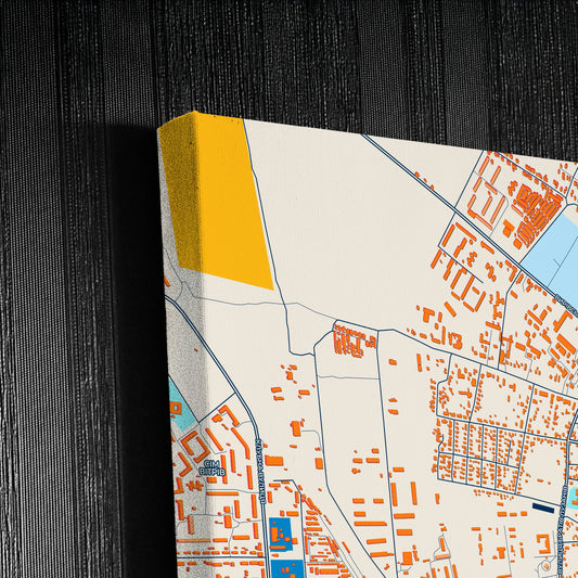 Конотоп Ukraine Colorful City Map Canvas Print Detail