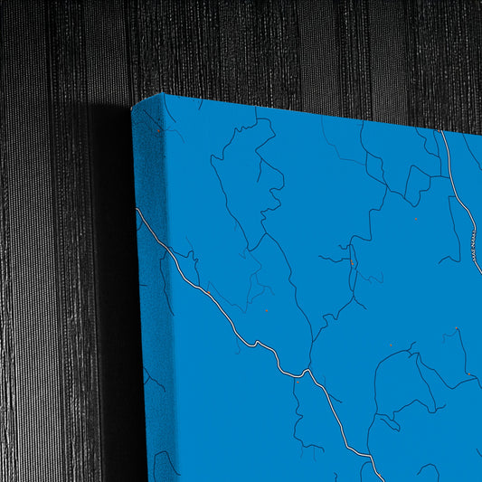 Ko Samui Thailand Colorful City Map Canvas Print Detail