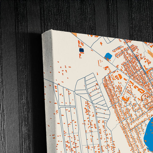 Костопіл Ukraine Colorful City Map Canvas Print Detail