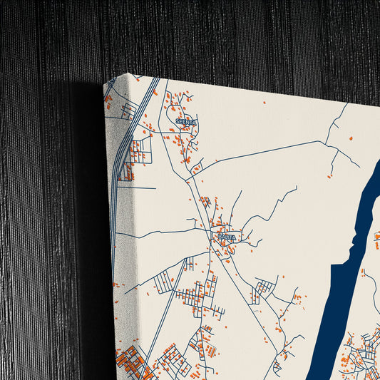 Kota India Colorful City Map Canvas Print Detail