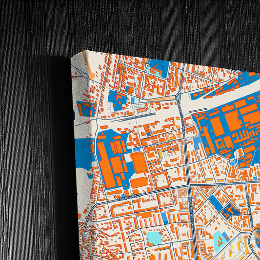 Ковры Russia Colorful City Map Canvas Print Detail