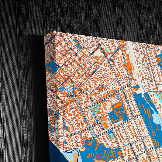 Лабинск Russia Colorful City Map Canvas Print Detail