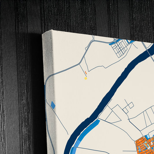 La Rinconada Spain Colorful City Map Canvas Print Detail