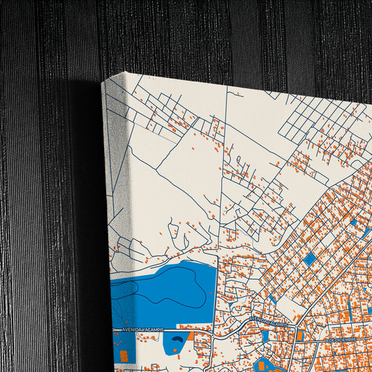 La Rioja Argentina Colorful City Map Canvas Print Detail