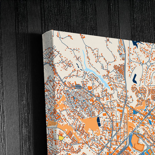 Lauro De Freitas Brazil Colorful City Map Canvas Print Detail