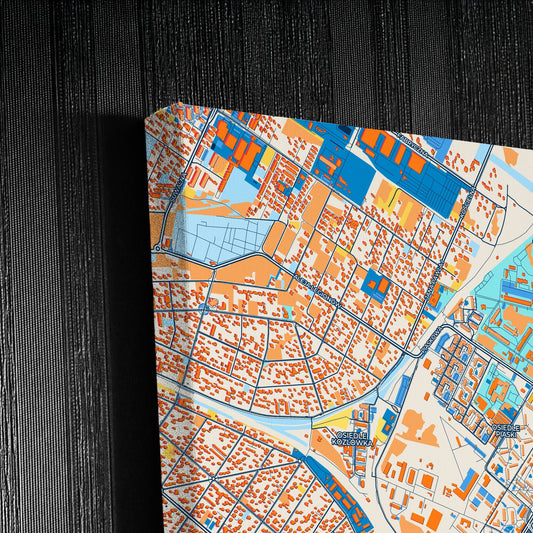 Legionowo Poland Colorful City Map Canvas Print Detail