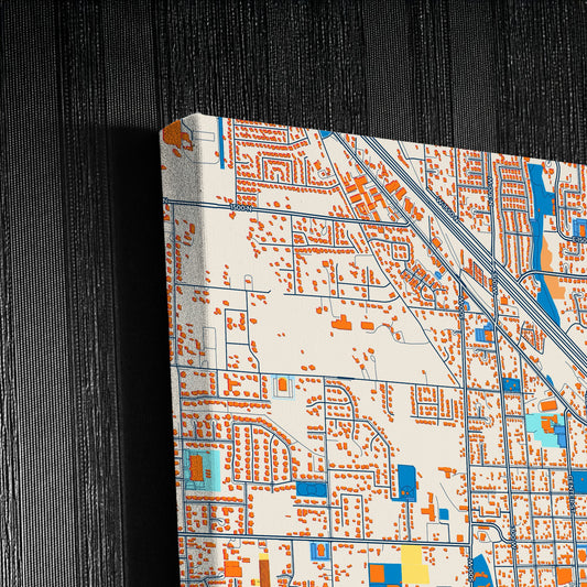 Lehi Utah Colorful City Map Canvas Print Detail