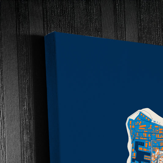 Le Port France Colorful City Map Canvas Print Detail