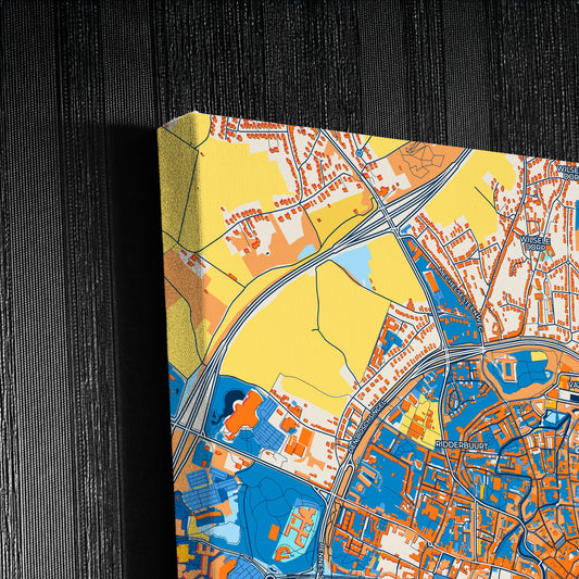 Leuven Belgium Colorful City Map Canvas Print Detail
