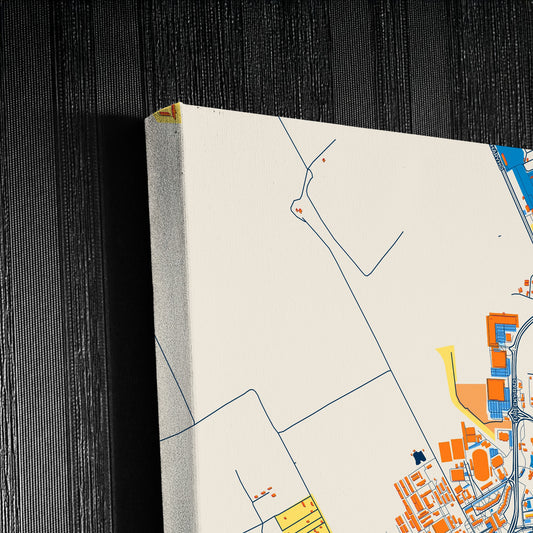 Levice Slovakia Colorful City Map Canvas Print Detail