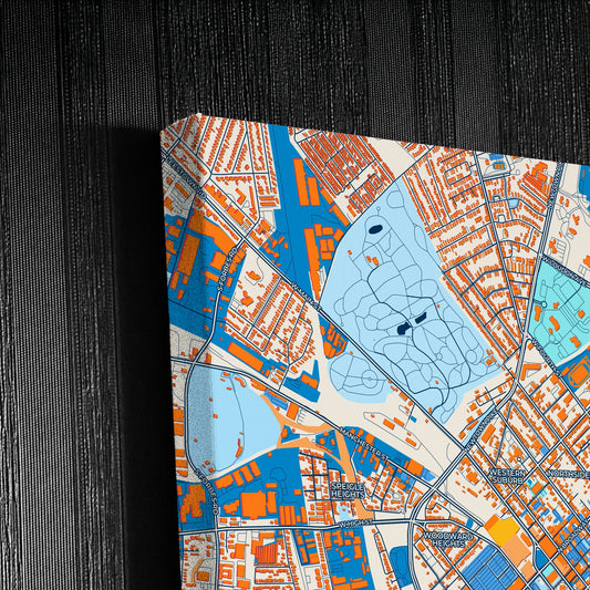 Lexington Kentucky Colorful City Map Canvas Print Detail