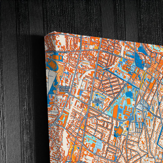 L Haÿ-Les-Roses France Colorful City Map Canvas Print Detail