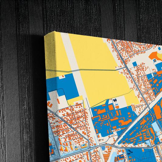 Lida Belarus Colorful City Map Canvas Print Detail