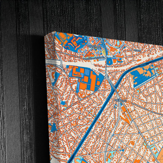Livry-Gargan France Colorful City Map Canvas Print Detail