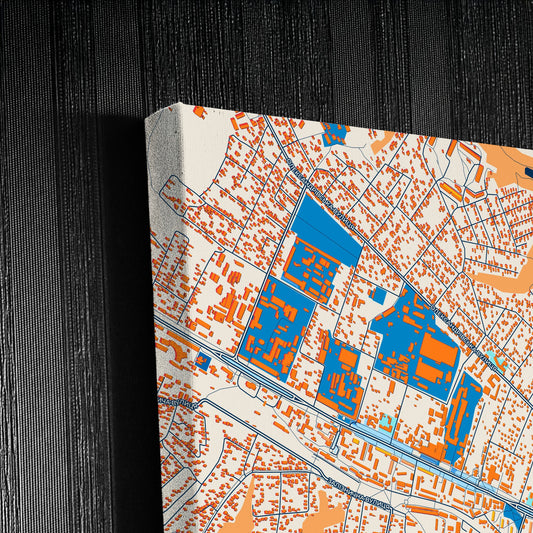 Lubny Ukraine Colorful City Map Canvas Print Detail