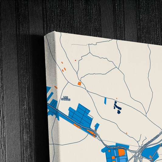 Lucena Spain Colorful City Map Canvas Print Detail