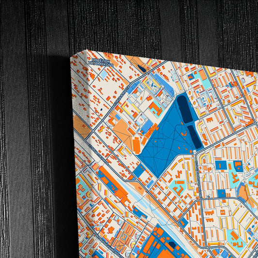 Люберцы Russia Colorful City Map Canvas Print Detail